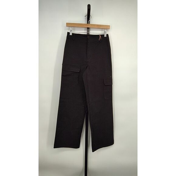 Quince Pants - Quince Women Organic Stretch Cotton Twill Cargo Pants Black 2